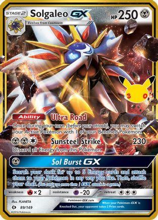 Solgaleo GX (089/null) - Holofoil [ME 30th Celebration Classic Collection] - Card Brawlers