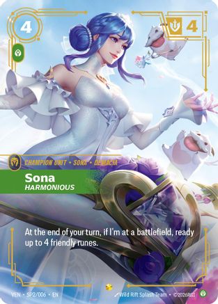 Sona - Harmonious (SP2/006) - Vendetta Foil - Card Brawlers
