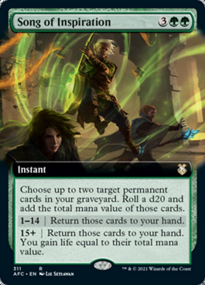 Song of Inspiration (Extended Art) [Dungeons & Dragons: Adventures in the Forgotten Realms Commander] - Card Brawlers