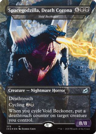 Spacegodzilla, Death Corona - Void Beckoner (IKO-373) - Ikoria: Lair of Behemoths Foil - Card Brawlers