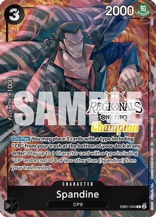 Spandine (Offline Regional Champion Card Set 2025 Vol.1) (EB01-043) - One Piece Promotion Cards Foil - Card Brawlers