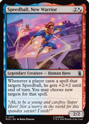 Speedball, New Warrior (MSH-227) - Marvel Super Heroes Foil - Card Brawlers