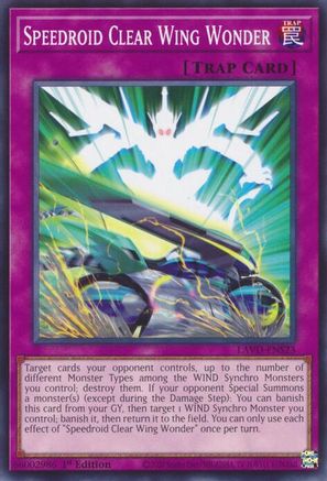 Speedroid Clear Wing Wonder (LAVD-ENS23) - Legendary Arc-V Decks 1st Edition - Card Brawlers