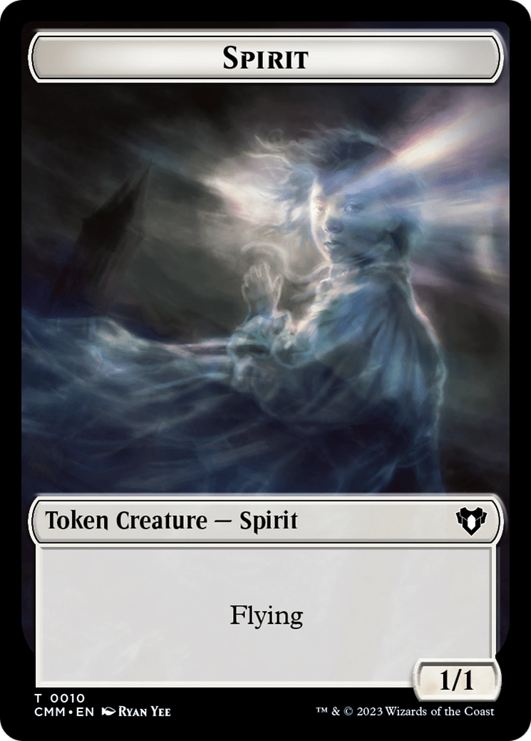 Spirit (0010) // Graveborn Double - Sided Token [Commander Masters Tokens] - Card Brawlers