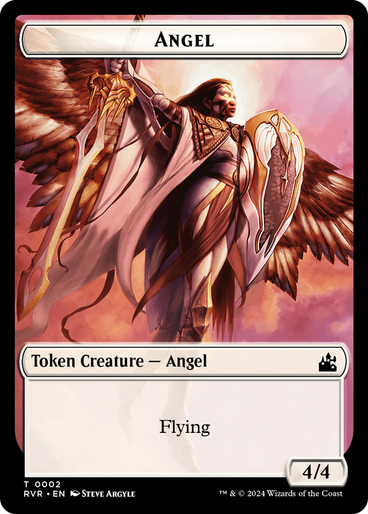 Spirit (0018) // Angel (0002) Double - Sided Token [Ravnica Remastered Tokens] - Card Brawlers
