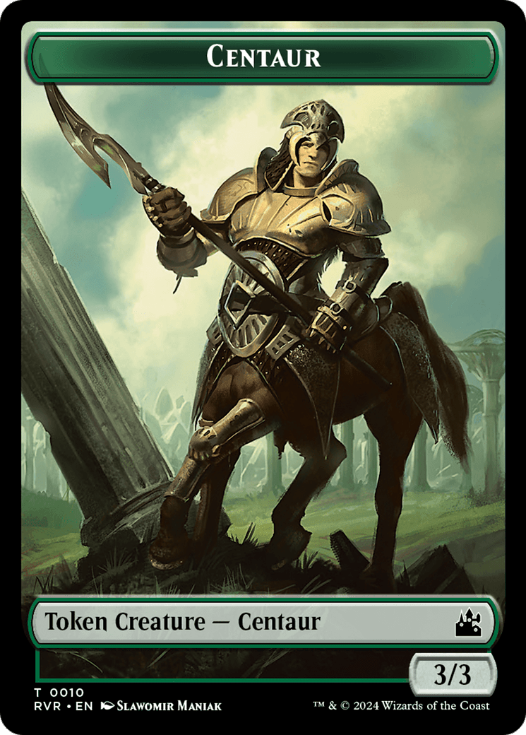 Spirit (0018) // Centaur Double - Sided Token [Ravnica Remastered Tokens] - Card Brawlers