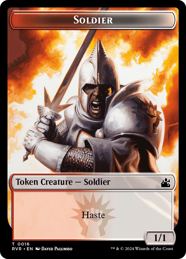 Spirit (0018) // Soldier Double - Sided Token [Ravnica Remastered Tokens] - Card Brawlers
