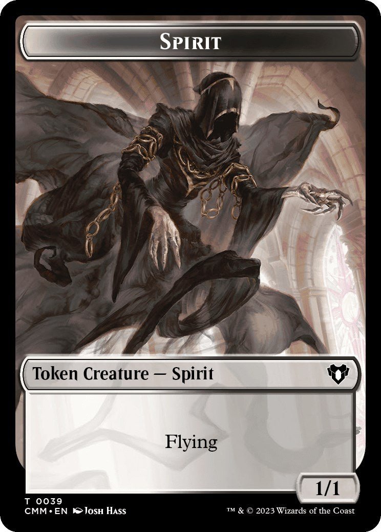 Spirit (0039) // Elemental (0025) Double - Sided Token [Commander Masters Tokens] - Card Brawlers