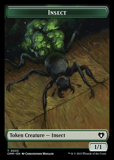 Spirit (0039) // Insect Double - Sided Token [Commander Masters Tokens] - Card Brawlers