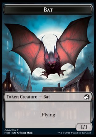 Spirit // Bat Double - Sided Token [Innistrad: Midnight Hunt Tokens] - Card Brawlers