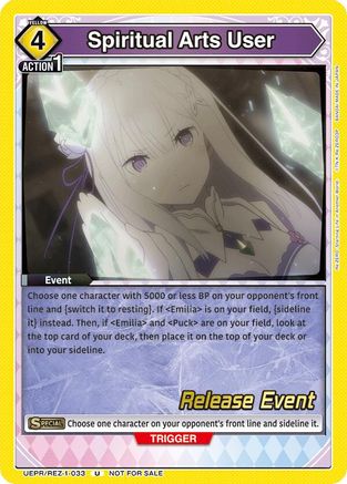 Spiritual Arts User (UEPR/REZ-1-033) - UE24BT ReZERO Starting Life in Another World Release Event Cards - Card Brawlers
