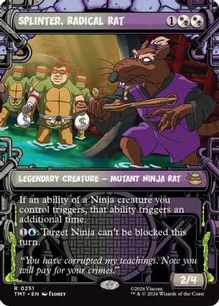 Splinter, Radical Rat (Showcase) (TMT-251) - Teenage Mutant Ninja Turtles Foil - Card Brawlers