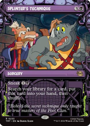 Splinter's Technique (Showcase) (TMT-233) - Teenage Mutant Ninja Turtles Foil - Card Brawlers