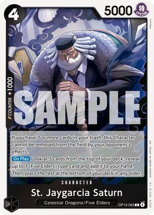 St. Jaygarcia Saturn (OP13-083) - Carrying On His Will Foil - Card Brawlers