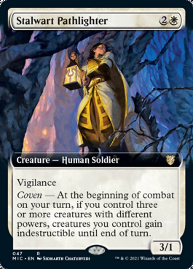 Stalwart Pathlighter (Extended Art) [Innistrad: Midnight Hunt Commander] - Card Brawlers