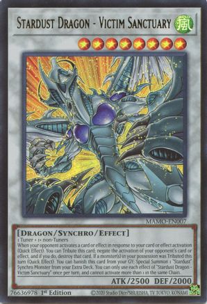 Stardust Dragon - Victim Sanctuary (MAMO-EN007) - Magnificent Monsters 1st Edition - Card Brawlers