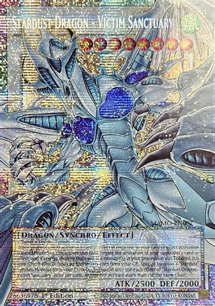 Stardust Dragon - Victim Sanctuary (Starlight Rare) (Extended Art) (MAMO-EN007) - Magnificent Monsters 1st Edition - Card Brawlers