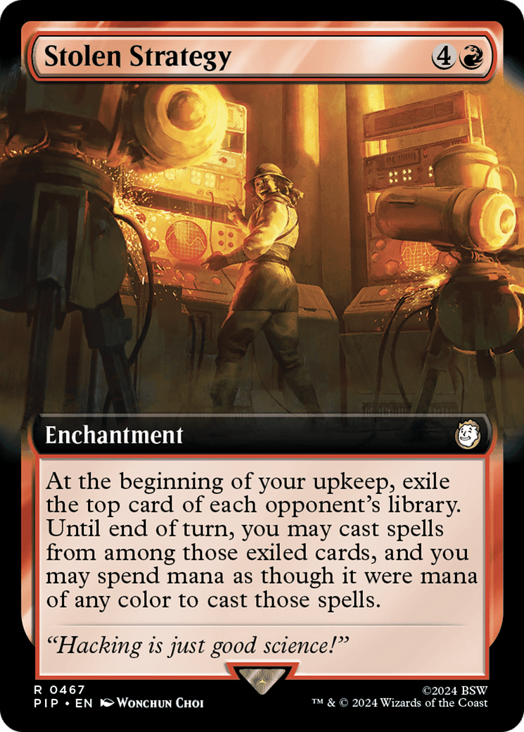 Stolen Strategy (Extended Art) [Fallout] - Card Brawlers