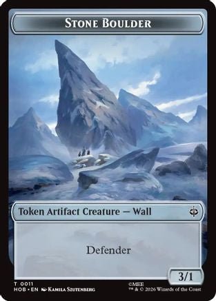 Stone Boulder // Bear Double-Sided Token (HOB-11 // 7) - The Hobbit - Card Brawlers