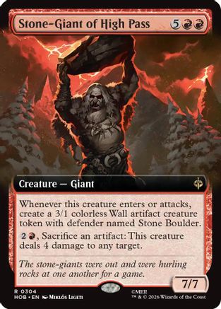 Stone-Giant of High Pass (Extended Art) (HOB-304) - The Hobbit - Card Brawlers