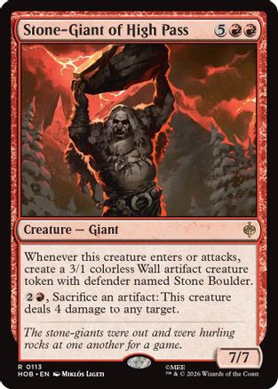 Stone-Giant of High Pass (HOB-113) - The Hobbit Foil - Card Brawlers