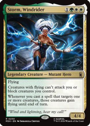 Storm, Windrider (MSH-230) - Marvel Super Heroes Foil - Card Brawlers
