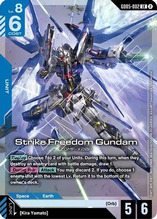 Strike Freedom Gundam (GD05-002) - Freedom Ascension Holofoil - Card Brawlers