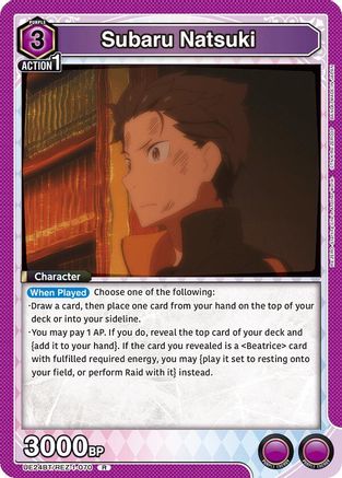 Subaru Natsuki (070) (UE24BT/REZ-1-070) - UE24BT ReZERO Starting Life in Another World Foil - Card Brawlers