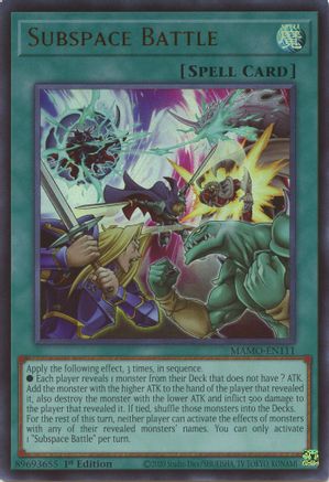 Subspace Battle (MAMO-EN111) - Magnificent Monsters 1st Edition - Card Brawlers
