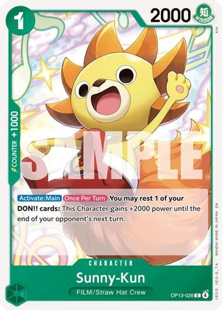 Sunny-Kun (OP13-026) - Carrying On His Will - Card Brawlers