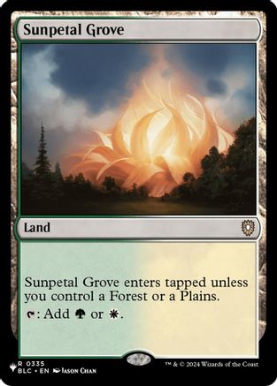 Sunpetal Grove (BLC) (LIST-335) - The List Reprints - Card Brawlers
