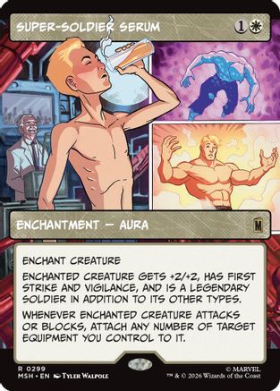 Super-Soldier Serum (Borderless) (MSH-299) - Marvel Super Heroes Foil - Card Brawlers