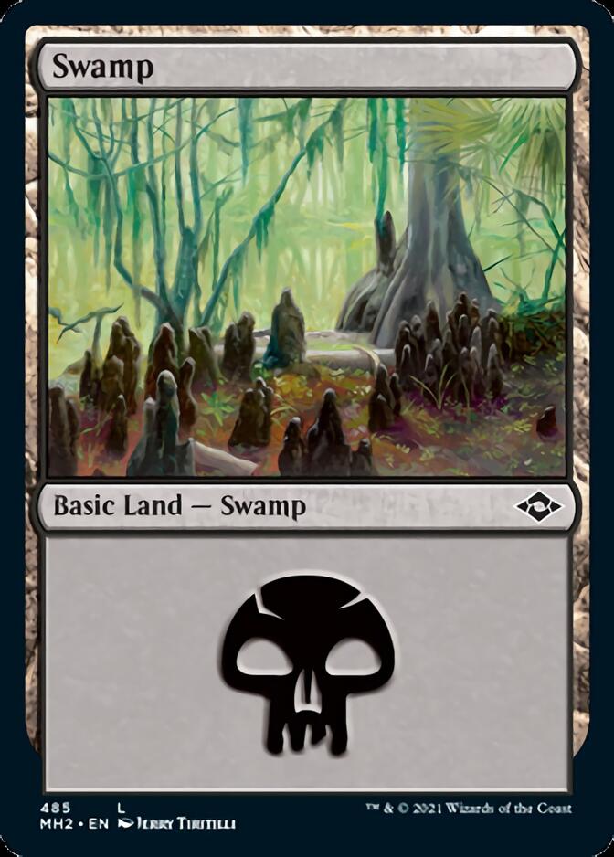 Swamp (485) (Foil Etched) [Modern Horizons 2] - Card Brawlers