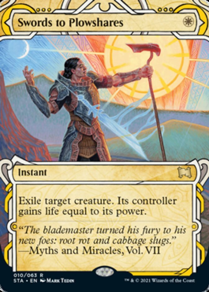 Swords to Plowshares (Foil Etched) [Strixhaven: School of Mages Mystical Archive] - Card Brawlers