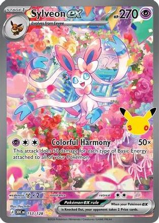 Sylveon ex (153/128) - Holofoil [ME 30th Celebration] - Card Brawlers