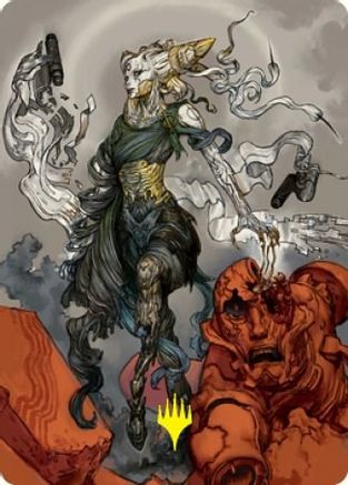 Tamiyo, Compleated Sage Art Card (Gold-Stamped Signature) (ASNEO-076) - Art Series: Kamigawa: Neon Dynasty - Card Brawlers
