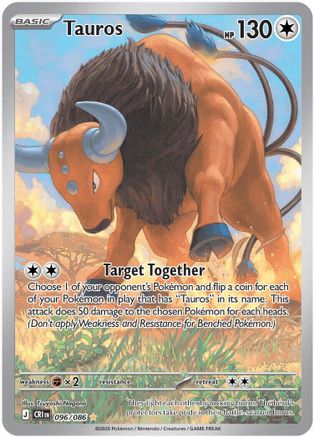 Tauros (096/086) - Holofoil [ME04 Chaos Rising] - Card Brawlers