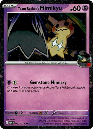 Team Rocket's Mimikyu (097/217) - Holofoil [Blister Exclusives] - Card Brawlers
