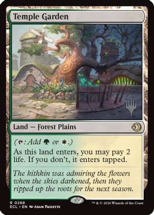 Temple Garden (PPECL-268) - Promo Pack: Lorwyn Eclipsed Foil - Card Brawlers