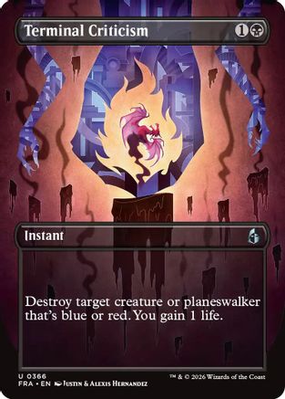 Terminal Criticism (Borderless) (FRA-366) - Reality Fracture - Card Brawlers