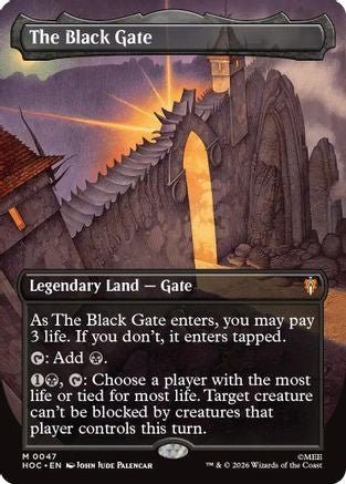 The Black Gate (Borderless) (HOC-047) - The Hobbit: Eternal-Legal Foil - Card Brawlers