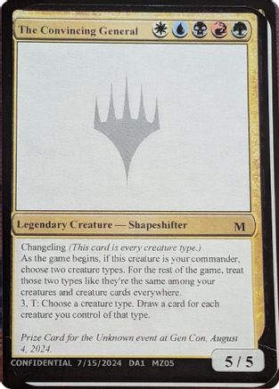 The Convincing General (UNK-) - Un-Known Event Playtest Cards - Card Brawlers