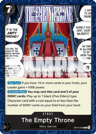 The Empty Throne (OP13-099) - Carrying On His Will - Card Brawlers