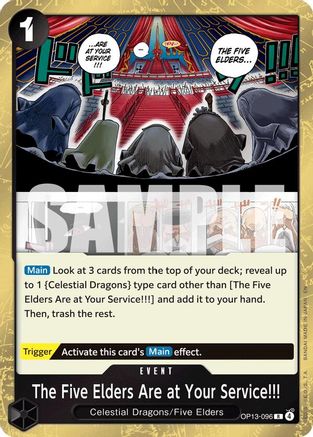 The Five Elders Are at Your Service!!! (OP13-096) - Carrying On His Will Foil - Card Brawlers