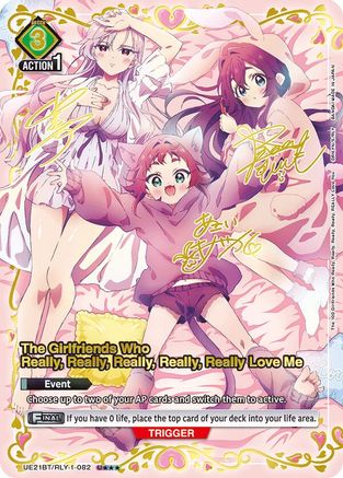 The Girlfriends Who Really, Really, Really, Really, Really Love Me (082) (U***) (UE21BT/RLY-1-082) - UE21BT The 100 Girlfriends Who Really Really Really Really REALLY Love You Foil - Card Brawlers