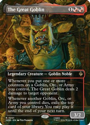 The Great Goblin (Borderless) (HOB-201) - The Hobbit Foil - Card Brawlers