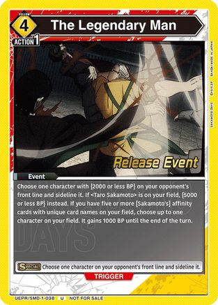 The Legendary Man (Release Event) (UE19BT/SMD-1-038) - UE19BT SAKAMOTO DAYS Release Event Cards - Card Brawlers