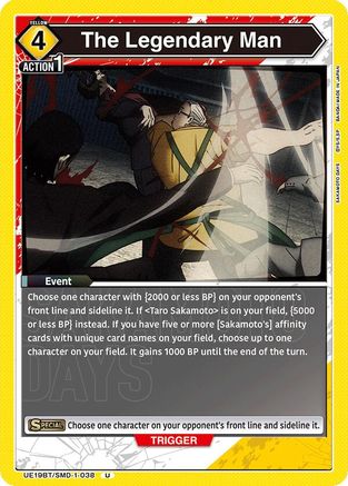 The Legendary Man (UE19BT/SMD-1-038) - UE19BT SAKAMOTO DAYS - Card Brawlers