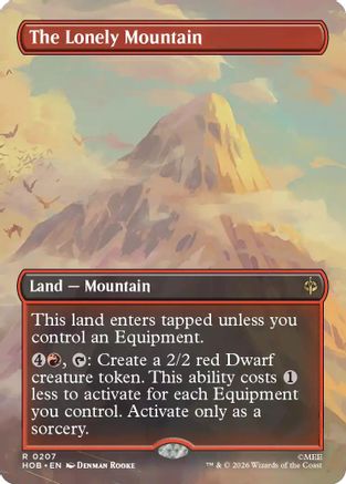 The Lonely Mountain (Borderless) (0207) (HOB-207) - The Hobbit - Card Brawlers