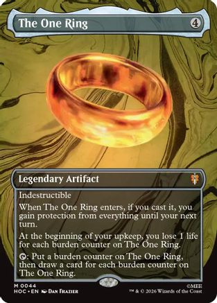 The One Ring (Borderless) (HOC-044) - The Hobbit: Eternal-Legal - Card Brawlers